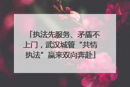执法先服务、矛盾不上门，武汉城管“共情执法”赢来双向奔赴