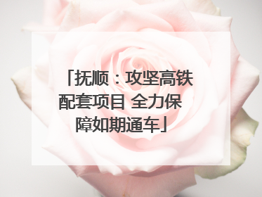 抚顺：攻坚高铁配套项目 全力保障如期通车