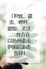 担忧、谴责、呼吁、震惊、关注……各方在以色列袭击伊朗后表态各异