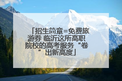招生简章=免费旅游券 临沂这所高职院校的高考服务“卷”出新高度