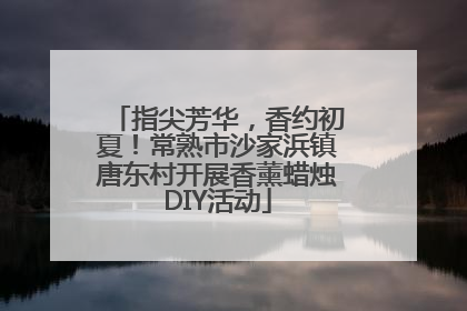 指尖芳华，香约初夏！常熟市沙家浜镇唐东村开展香薰蜡烛DIY活动