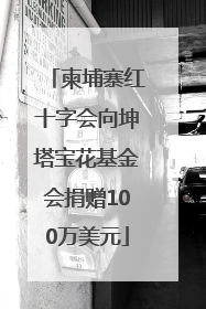 柬埔寨红十字会向坤塔宝花基金会捐赠100万美元