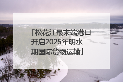 松花江最末端港口开启2025年明水期国际货物运输