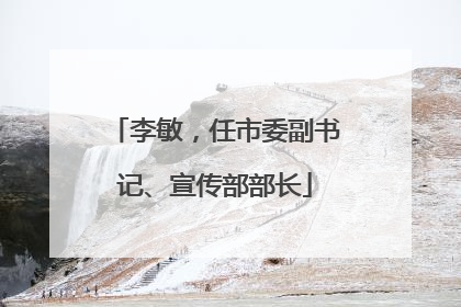 李敏，任市委副书记、宣传部部长