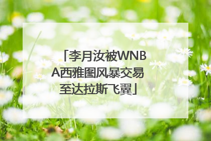 李月汝被WNBA西雅图风暴交易至达拉斯飞翼
