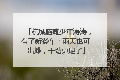 杭城脑瘫少年涛涛，有了新餐车：雨天也可出摊，干劲更足了