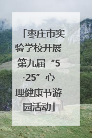枣庄市实验学校开展第九届“5·25”心理健康节游园活动