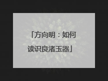 方向明：如何读识良渚玉器