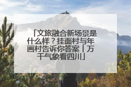 文旅融合新场景是什么样？挂面村与年画村告诉你答案丨万千气象看四川