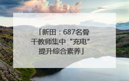 新田：687名骨干教师集中“充电” 提升综合素养