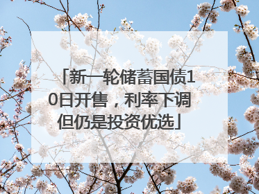 新一轮储蓄国债10日开售，利率下调但仍是投资优选