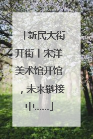 新民大街开街丨宋洋美术馆开馆，未来链接中……