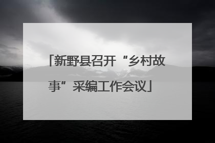 新野县召开“乡村故事”采编工作会议