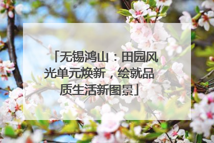 无锡鸿山：田园风光单元焕新，绘就品质生活新图景