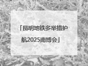 昆明地铁多举措护航2025南博会