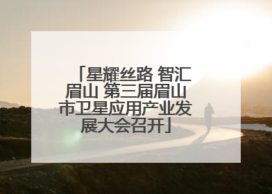星耀丝路 智汇眉山 第三届眉山市卫星应用产业发展大会召开
