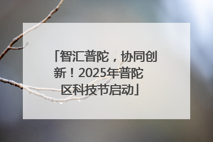 智汇普陀，协同创新！2025年普陀区科技节启动