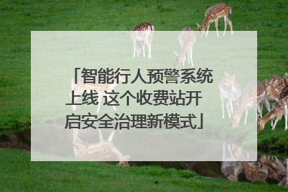 智能行人预警系统上线 这个收费站开启安全治理新模式