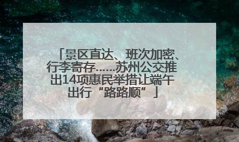 景区直达、班次加密、行李寄存……苏州公交推出14项惠民举措让端午出行“路路顺”