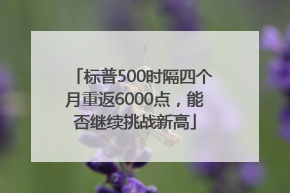 标普500时隔四个月重返6000点，能否继续挑战新高