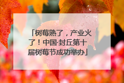 树莓熟了，产业火了！中国·封丘第十届树莓节成功举办