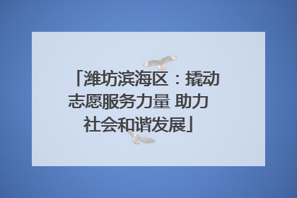 潍坊滨海区：撬动志愿服务力量 助力社会和谐发展