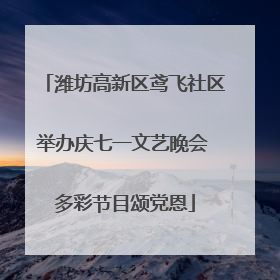 潍坊高新区鸢飞社区举办庆七一文艺晚会 多彩节目颂党恩