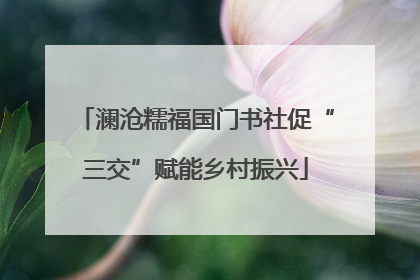澜沧糯福国门书社促“三交”赋能乡村振兴