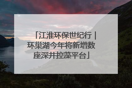 江淮环保世纪行｜环巢湖今年将新增数座深井控藻平台