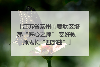 江苏省泰州市姜堰区培养“匠心之师” 奏好教师成长“四部曲”