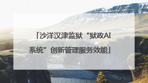 沙洋汉津监狱“狱政AI系统”创新管理服务效能