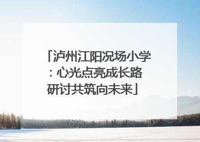 泸州江阳况场小学：心光点亮成长路 研讨共筑向未来