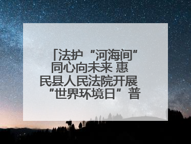 法护“河海间” 同心向未来 惠民县人民法院开展“世界环境日”普法宣传活动