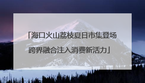 海口火山荔枝夏日市集登场 跨界融合注入消费新活力
