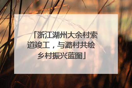 浙江湖州大余村索道竣工，与潞村共绘乡村振兴蓝图