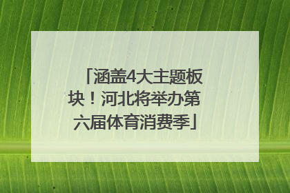涵盖4大主题板块！河北将举办第六届体育消费季