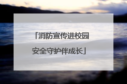消防宣传进校园 安全守护伴成长