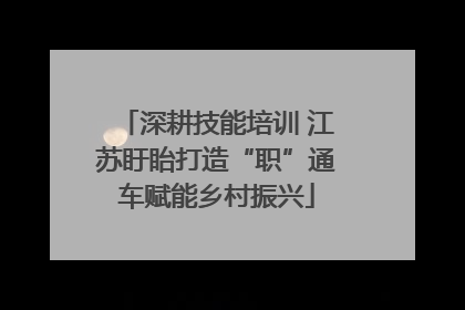 深耕技能培训 江苏盱眙打造“职”通车赋能乡村振兴