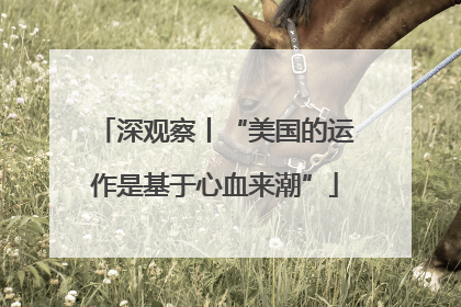 深观察丨“美国的运作是基于心血来潮”