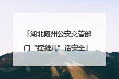 湖北随州公安交管部门“摆摊儿”话安全