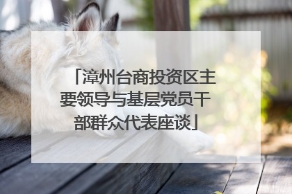 漳州台商投资区主要领导与基层党员干部群众代表座谈