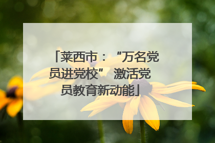 莱西市：“万名党员进党校” 激活党员教育新动能