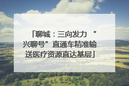 聊城：三向发力 “兴聊号”直通车精准输送医疗资源直达基层