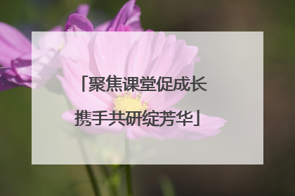 聚焦课堂促成长 携手共研绽芳华