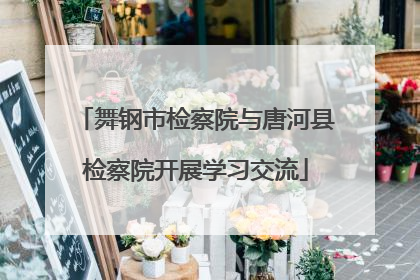 舞钢市检察院与唐河县检察院开展学习交流
