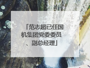 范志超已任国机集团党委委员、副总经理