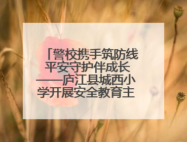 警校携手筑防线 平安守护伴成长——庐江县城西小学开展安全教育主题活动