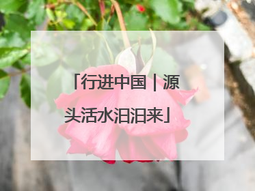 行进中国｜源头活水汩汩来