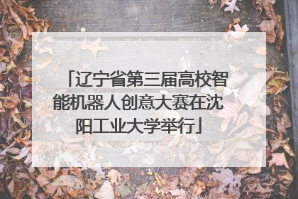 辽宁省第三届高校智能机器人创意大赛在沈阳工业大学举行