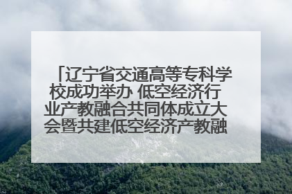 辽宁省交通高等专科学校成功举办 低空经济行业产教融合共同体成立大会暨共建低空经济产教融合新生态论坛